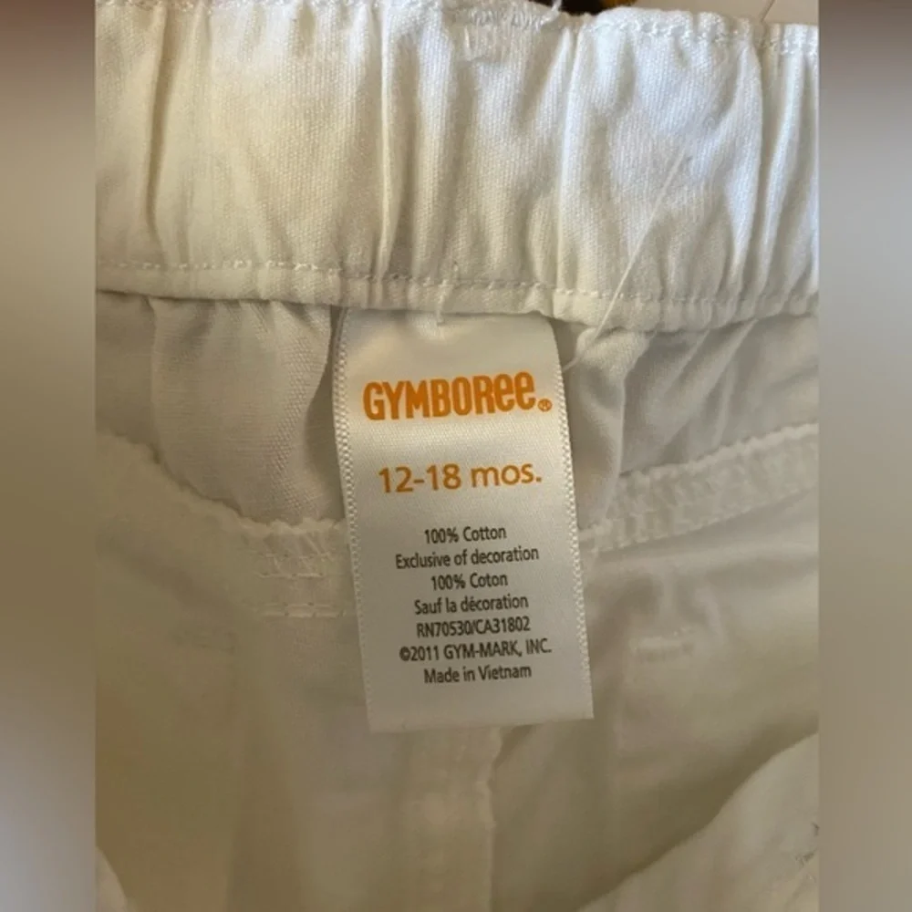 NWT Gymboree White Capri Pants 12-18M